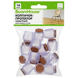 Защитный колпачок-протектор для ножек стула 12-16 мм (ПВХ + фетр), КОМПЛЕКТ 16 шт., BOOMHOUSE (БУМХАУС), 701848 - фото 10115044