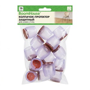 Защитный колпачок-протектор для ножек стула 25-29 мм (ПВХ + фетр), КОМПЛЕКТ 16 шт., BOOMHOUSE (БУМХАУС), 701850 - фото 10115046