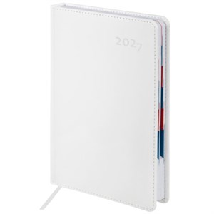 Ежедневник датированный 2027, А5, 148х218 мм, GALANT "White", под кожу, белый, 118080 - фото 10124330