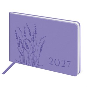 Еженедельник датированный 2027, МАЛЫЙ ФОРМАТ, 105х160 мм, А6, BRAUBERG "Imprint", тиснение, сиреневый, 118162 - фото 10125134
