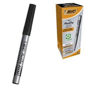 Маркер перманентный BIC "Marking Fine ECOlutions", ЧЕРНЫЙ, круглый наконечник 1,1 мм, 8209022 - фото 10149065
