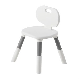 Стул детский растущий BRABIX KIDS CC-001, 2-8 лет, пластик серый + белый, 533293 - фото 10429794