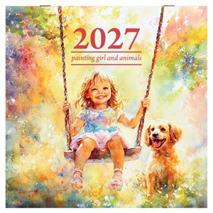 Календарь настенный перекидной 2027 г., BRAUBERG, 12 листов, 28,5х57 см, "Painting girl", 118420 - фото 10543694