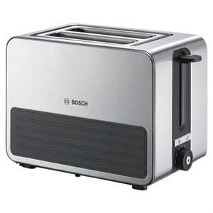 Тостер BOSCH TAT7S25, 1050 Вт, 2 тоста, 7 режимов, металл, серебристый - фото 10604880