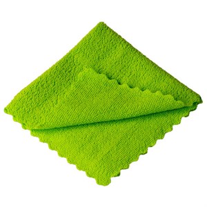 Салфетка из МИКРОФИБРЫ для стекол и зеркал 30х30 см, зеленая, 280 г/м2, Master FRESH - фото 10724256