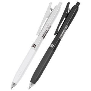 Ручка шариковая автоматическая С УДЛИНЕННЫМ ГРИПОМ BRAUBERG "BLACK & WHITE", СИНЯЯ, пишущий узел 0,5 мм, линия письма 0,35 мм, 144462 - фото 10875129