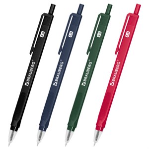 Ручка шариковая автоматическая BRAUBERG "TRIOS PRO COLOR", СИНЯЯ, трехгранный корпус, пишущий узел 0,5 мм, линия письма 0,35 мм, 144464 - фото 10875132