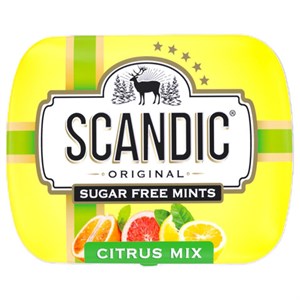 Драже освежающие SCANDIC без сахара со вкусом "Цитрусовый микс", 14 г, 4603738769889 - фото 10924657