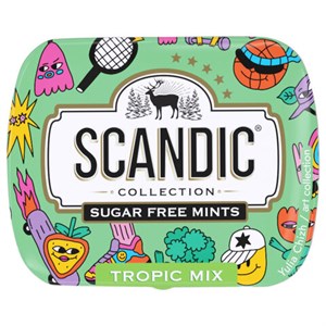 Драже освежающие SCANDIC без сахара со вкусом "Тропический микс", 14 г - фото 10924660