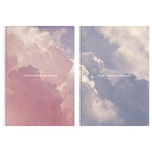 Тетрадь А4 96 л. HATBER, гребень, клетка, Soft-touch ламинация, "Dream" (микс в спайке), 093675, 96Т4лВ1гр - фото 11004822