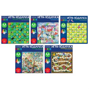 Игра-ходилка настольная детская, АССОРТИ, 5 сюжетов, HATBER - фото 11168179