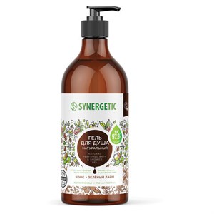 Гель для душа 750 мл, SYNERGETIC "Кофе и зеленый лайм", натуральный, биоразлагаемый, 400007 - фото 11365718