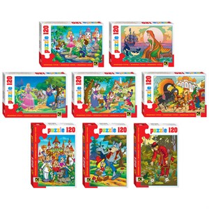 Пазл картонный 120 элементов, "Любимые герои", АССОРТИ, поле 23х16,5 см, STEP PUZZLE - фото 11425561
