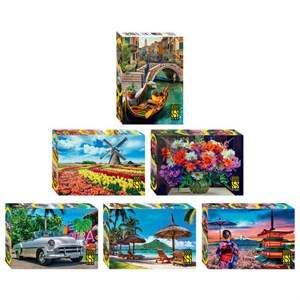Пазл картонный 1000 элементов, АССОРТИ, поле 59х46 см, STEP PUZZLE - фото 11425571