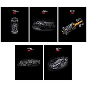 Тетрадь А5, 48 л., HATBER, скоба, клетка, матовая ламинация, 3D-фольга, "Зона скорости" (микс в ПУ), 096826, 48Т5лофВ1 - фото 13003064