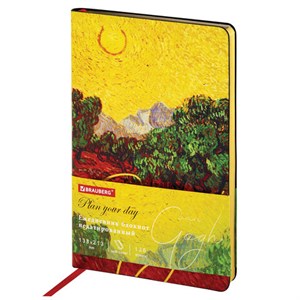 Ежедневник недатированный А5 (138х213 мм), BRAUBERG VISTA, под кожу, гибкий, 136 л., "Van Gogh", 111987 - фото 1304937