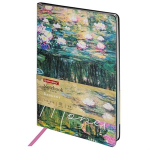 Блокнот А5 (143x210 мм), BRAUBERG VISTA "Claude Monet", под кожу, гибкий, срез фольга, 80 л., 112058 - фото 1305356