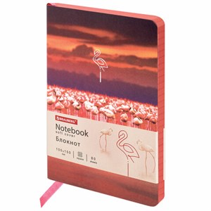 Блокнот МАЛЫЙ ФОРМАТ (100х150 мм) А6, BRAUBERG VISTA "Flamingo", под кожу, гибкий, тиснение фольга, 80 л., 112099 - фото 1305573