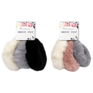 Резинки для волос, меховые, диаметр 8 см, НАБОР 3 шт., ассорти, MONTE VITA (МОНТЕ ВИТА), 459237 - фото 13113968