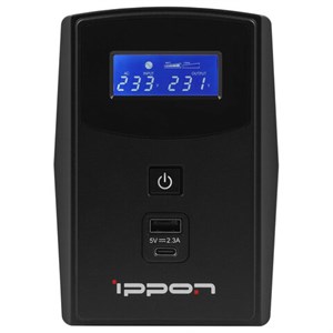 Источник бесперебойного питания IPPON Back Power Pro II 800, 800 ВА (480 Вт), LCD, 4 разъема IEC C13, 1030309 - фото 13547373