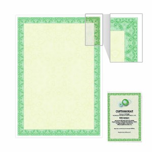 Сертификат-бумага для лазерной печати BRAUBERG, А4, 25 листов, 115 г/м2, "Зеленый интенсив", 122623 - фото 2570092