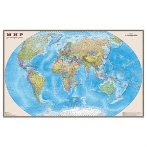 Карта настенная "Мир. Политическая карта", М-1:20 млн., размер 156х101 см, ламинированная, 634, 295 - фото 2570385