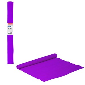 Бумага гофрированная/креповая, 32 г/м2, 50х250 см, фиолетовая, в рулоне, BRAUBERG, 126533 - фото 2572298