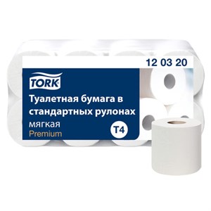 Бумага туалетная TORK PREMIUM, спайка 8 рулонов по 23 метра (Система T4) 2-слойная, белая, 120320 - фото 2573256