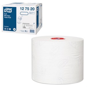 Бумага туалетная 90 м, TORK (Система Т6), комплект 27 шт., Premium, 2-слойная, белая, 127520 - фото 2573263