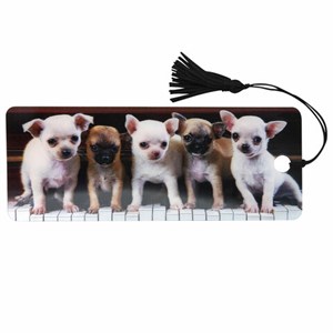 Закладка для книг с линейкой, 3D-объемная, BRAUBERG "Милые щенки", с декоративным шнурком, 128098 - фото 2573523