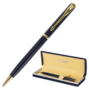 Ручка подарочная шариковая GALANT "Arrow Gold Blue", корпус темно-синий, золотистые детали, пишущий узел 0,7 мм, синяя, 140653 - фото 2577348