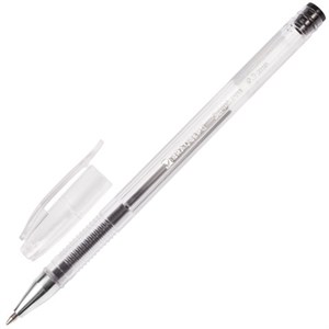 Ручка гелевая BRAUBERG "Jet", ЧЕРНАЯ, корпус прозрачный, узел 0,5 мм, линия письма 0,35 мм, 141018 - фото 2577475