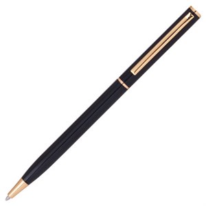 Ручка подарочная шариковая BRAUBERG "Slim Black", корпус черный, узел 1 мм, линия письма 0,7 мм, синяя, 141402 - фото 2577886