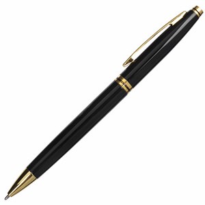 Ручка подарочная шариковая BRAUBERG "De Luxe Black", корпус черный, узел 1 мм, линия письма 0,7 мм, синяя, 141411 - фото 2577934