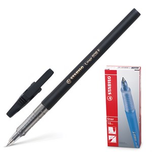 Ручка шариковая STABILO "Liner", ЧЕРНАЯ, корпус черный, узел 0,7 мм, линия письма 0,3 мм, 808/46 - фото 2578283