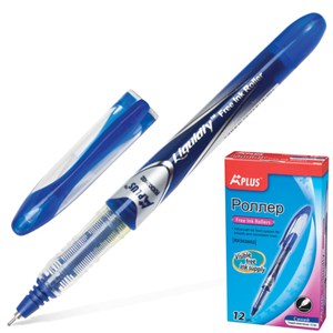 Ручка-роллер BEIFA (Бэйфа) "A Plus", СИНЯЯ, корпус с печатью, узел 0,5 мм, линия письма 0,33 мм, RX302602-BL - фото 2578618