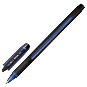 Ручка шариковая масляная с грипом UNI (Япония) "JetStream", СИНЯЯ, корпус синий, узел 0,7 мм, линия письма 0,35 мм, SX-101-07 BLUE - фото 2579822