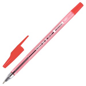 Ручка шариковая STAFF AA-927, КРАСНАЯ, корпус тонированный, хромированные детали, 0,7 мм, линия 0,35 мм, 142811 - фото 2580432