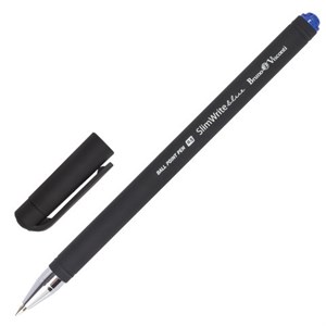 Ручка шариковая BRUNO VISCONTI "SlimWrite", "Black", СИНЯЯ, корпус черный, узел 0,5 мм, линия письма 0,3 мм, 20-0009 - фото 2580630