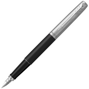 Ручка перьевая PARKER "Jotter Bond Street Black CT", черный, детали нержавеющая сталь, синяя, 2030947 - фото 2580800