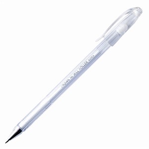 Ручка гелевая CROWN "Hi-Jell Pastel", БЕЛАЯ, корпус тонированный белый, узел 0,8 мм, линия письма 0,5 мм, HJR-500P - фото 2581230