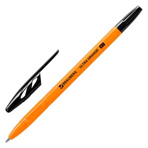 Ручка шариковая BRAUBERG "ULTRA ORANGE", ЧЕРНАЯ, узел 0,7 мм, чернила ГЕРМАНИЯ, наконечник ШВЕЙЦАРИЯ, 143563 - фото 2582483