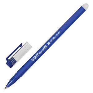 Ручка стираемая гелевая STAFF "Manager" EGP-656, СИНЯЯ, прорезиненный корпус, линия письма 0,35 мм, 143656 - фото 2582855