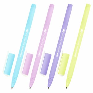 Ручка шариковая BRAUBERG SOFT TOUCH STICK "PASTEL" СИНЯЯ, мягкое покрытие, корпус ассорти, узел 0,7 мм, 143698 - фото 2583192