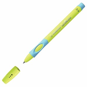 Ручка шариковая с грипом STABILO "LeftRight", СИНЯЯ, для правшей, корпус желтый/голубой, 6328/8-10-41 - фото 2584198