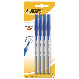 Ручки шариковые с грипом BIC "Round Stic Exact", НАБОР 4 шт., СИНИЕ, линия письма 0,28 мм, блистер, 932857 - фото 2584985