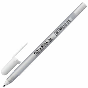 Ручка гелевая БЕЛАЯ, SAKURA (Япония) "Gelly Roll", узел 1 мм, линия письма 0,5 мм, XPGB10#50 - фото 2585057