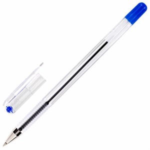 Ручка шариковая масляная MUNHWA "Option", СИНЯЯ, узел 0,5 мм, линия 0,3 мм, OP-02 - фото 2585083