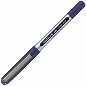 Ручка-роллер Uni-Ball Eye, СИНЯЯ, корпус серебро, узел 0,5 мм, линия 0,3 мм, UB-150 BLUE - фото 2585193