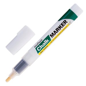 Маркер меловой MUNHWA "Chalk Marker", 3 мм, БЕЛЫЙ, сухостираемый, для гладких поверхностей, CM-05 - фото 2588191